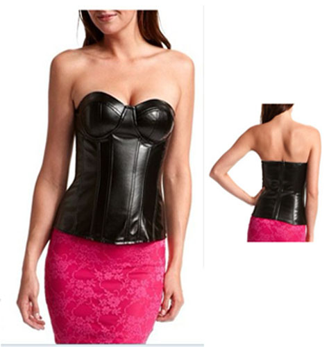 Pieced Pleather корсет